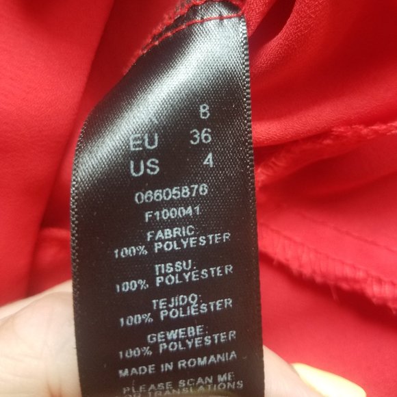 Vibrant red tie top - Picture 4 of 5